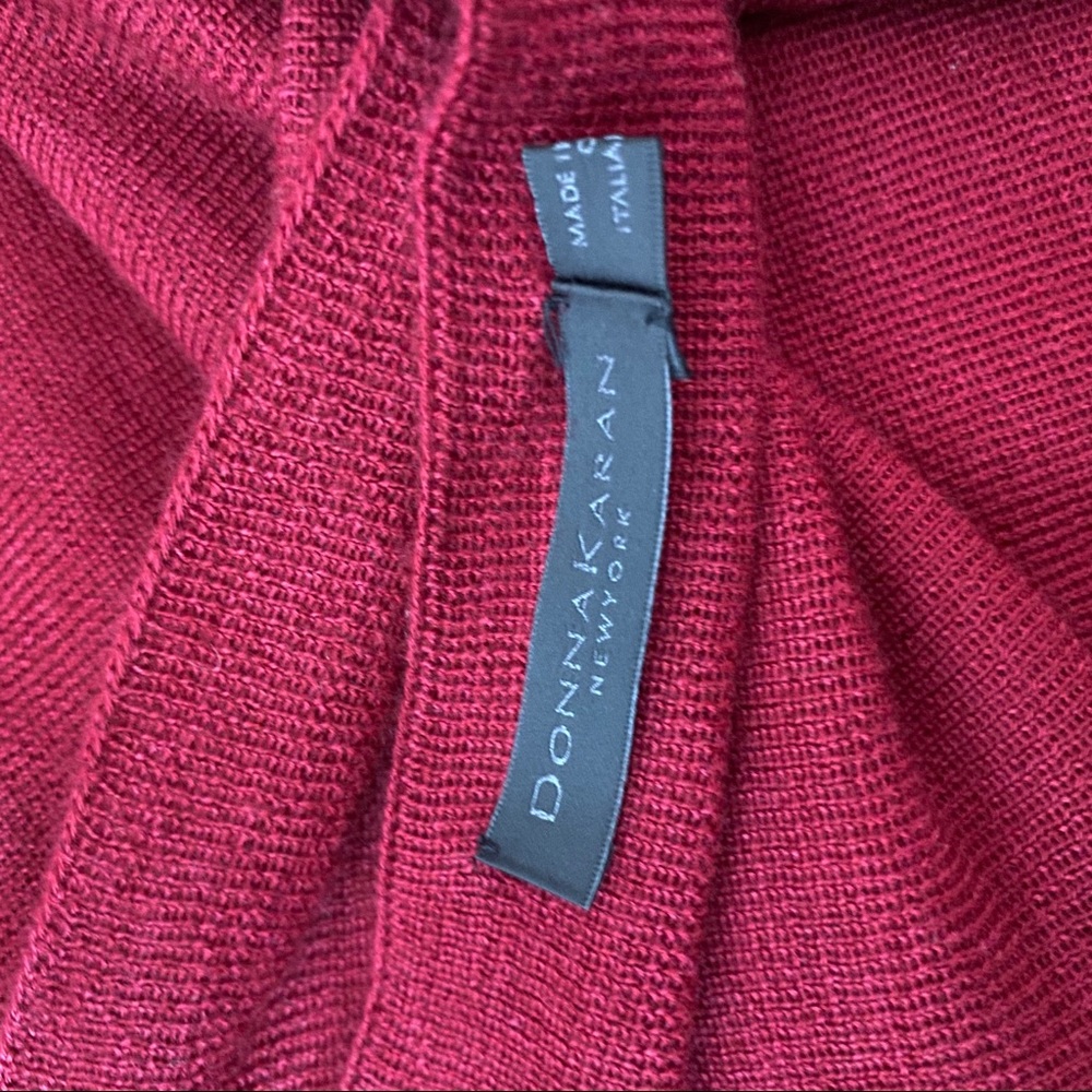 Donna Karan Collection red cashmere silk sweater S - Picture 6 of 7